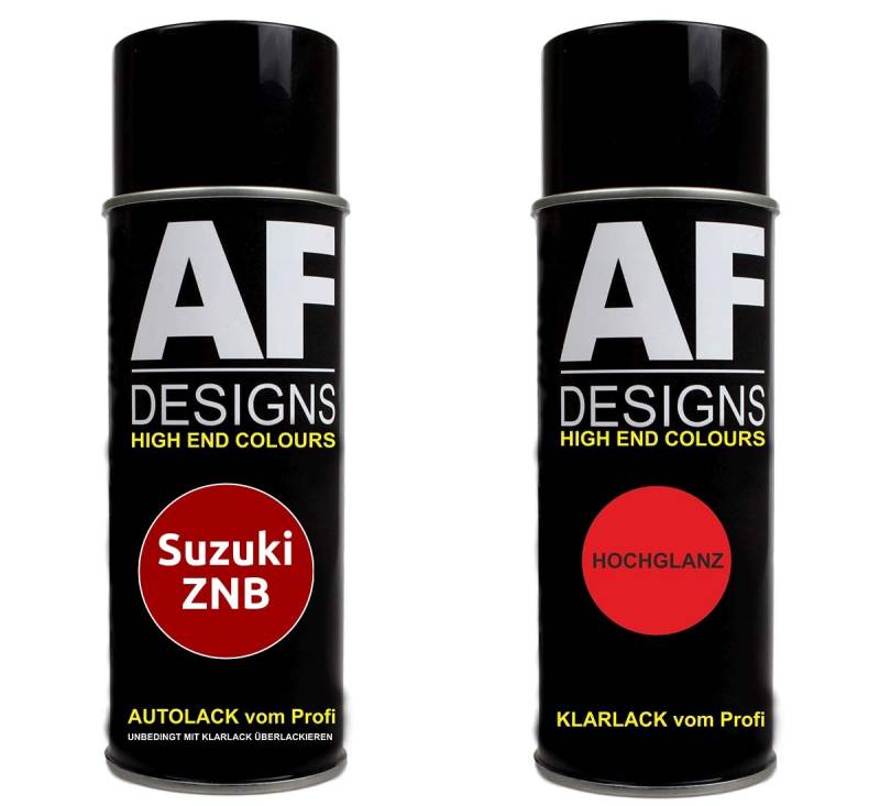 Autolack Spraydose Set für Suzuki ZNB Fervent Red Basislack Klarlack Sprühdose 400ml von Alex Flittner Designs