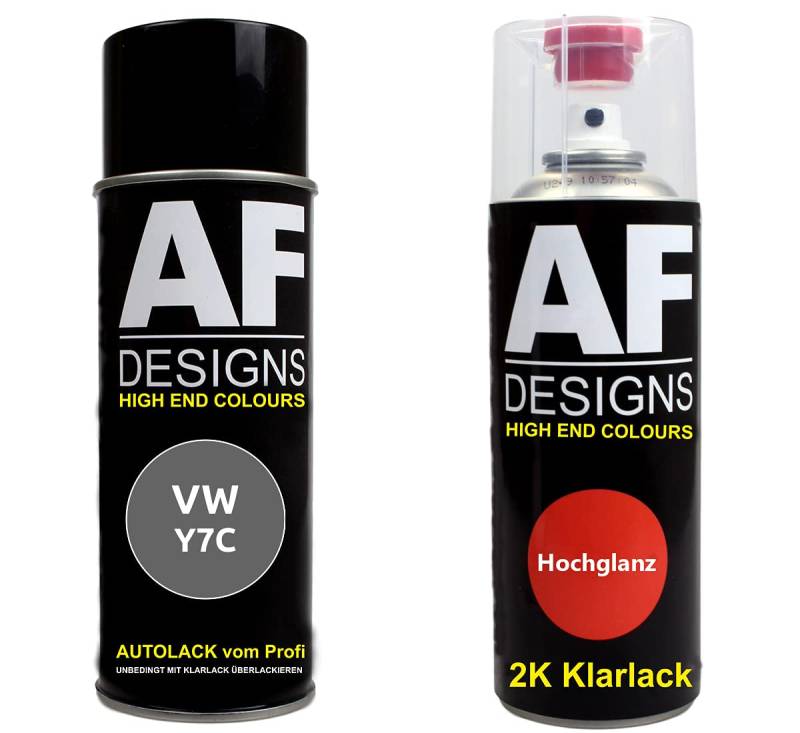 Alex Flittner Designs Autolack Spraydose Set für VW Y7C Nardograu 2K Klarlack Basislack Sprühdose Spraydosen 2x400ml von Alex Flittner Designs