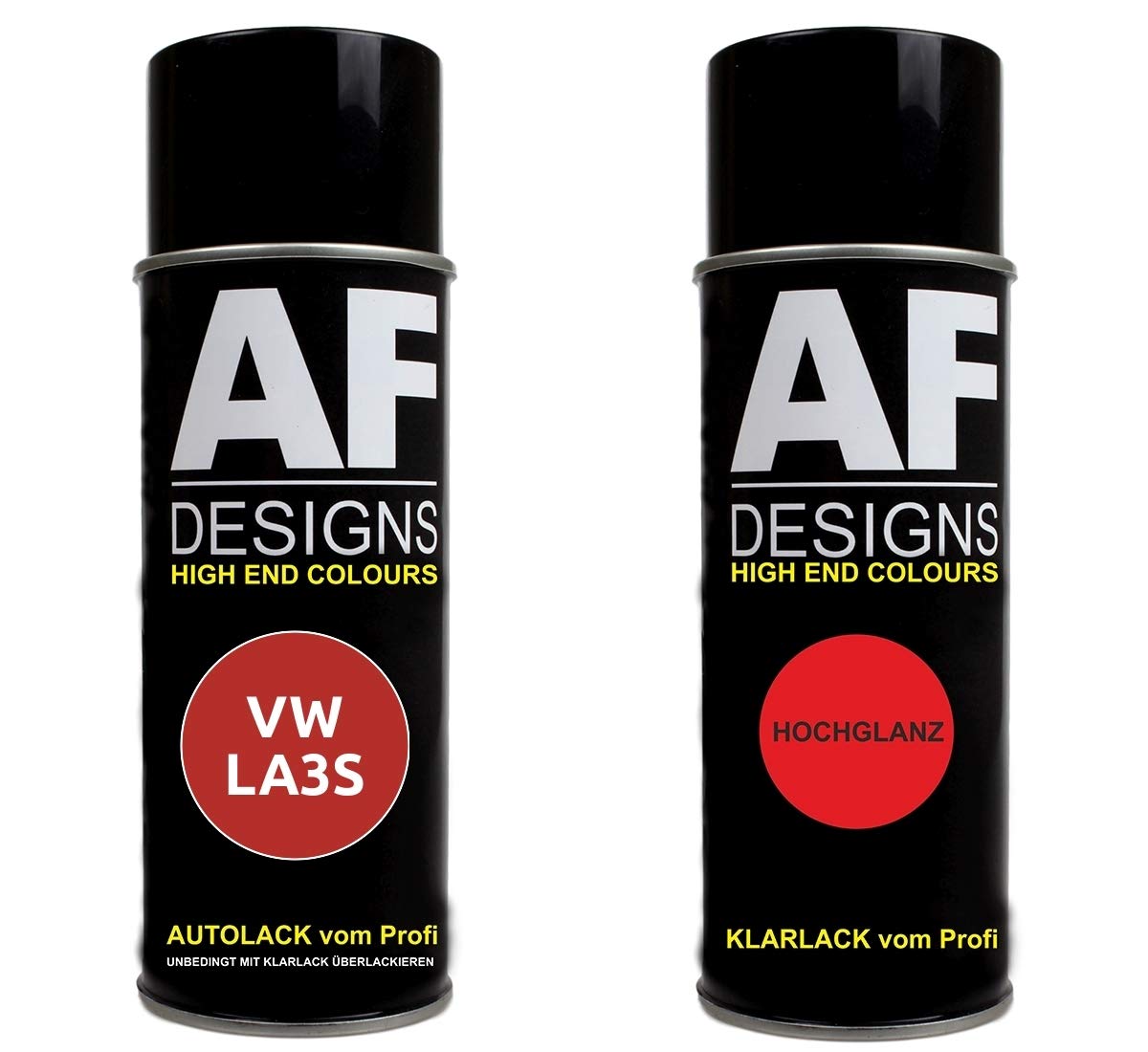 Autolack Spraydose Set geeignet für VW/Volkswagen Amaryllisrot Metallic LA3S Basislack Klarlack Sprühdose 400ml von Alex Flittner Designs