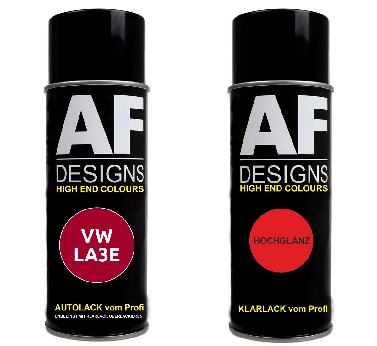 Autolack Spraydose Set geeignet für VW/Volkswagen Kirschrot LA3E Basislack Klarlack Sprühdose 400ml von Alex Flittner Designs