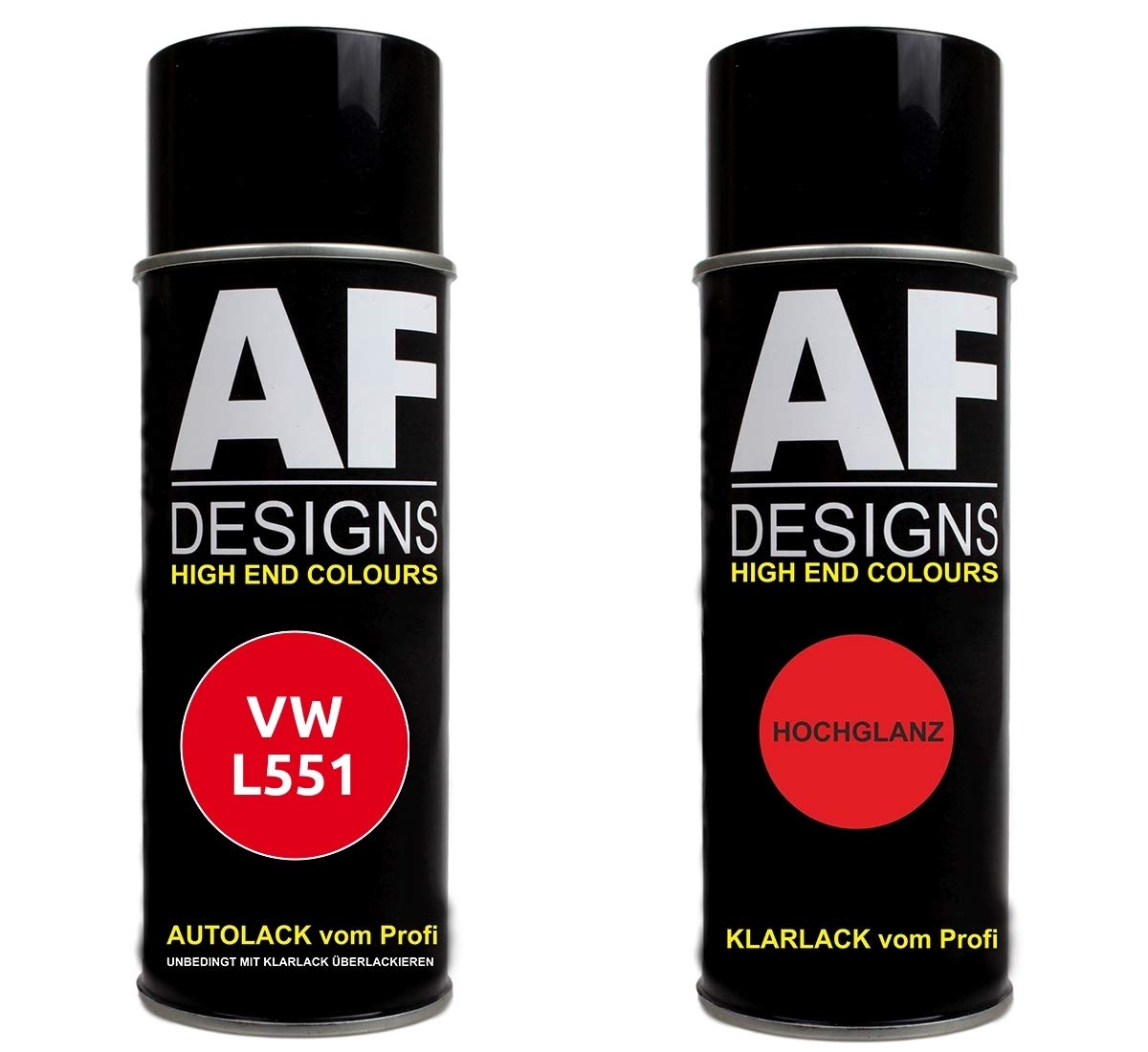 Autolack Spraydose Set geeignet für VW/Volkswagen Mielerot L551 Basislack Klarlack Sprühdose 400ml von Alex Flittner Designs