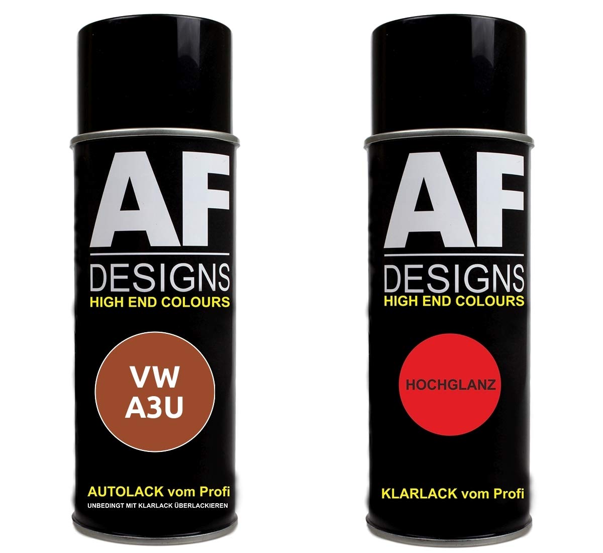 Autolack Spraydose Set geeignet für VW/Volkswagen Red Rock Metallic A3U Basislack Klarlack Sprühdose 400ml von Alex Flittner Designs