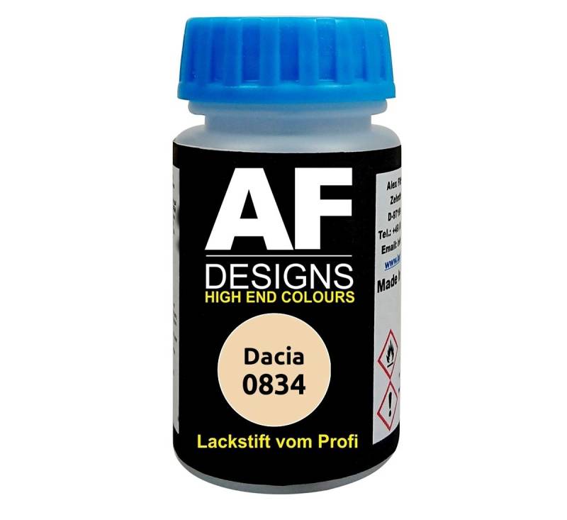 Alex Flittner Designs Lackstift für Dacia 0834 Beige schnelltrocknend Tupflack Autolack von Alex Flittner Designs