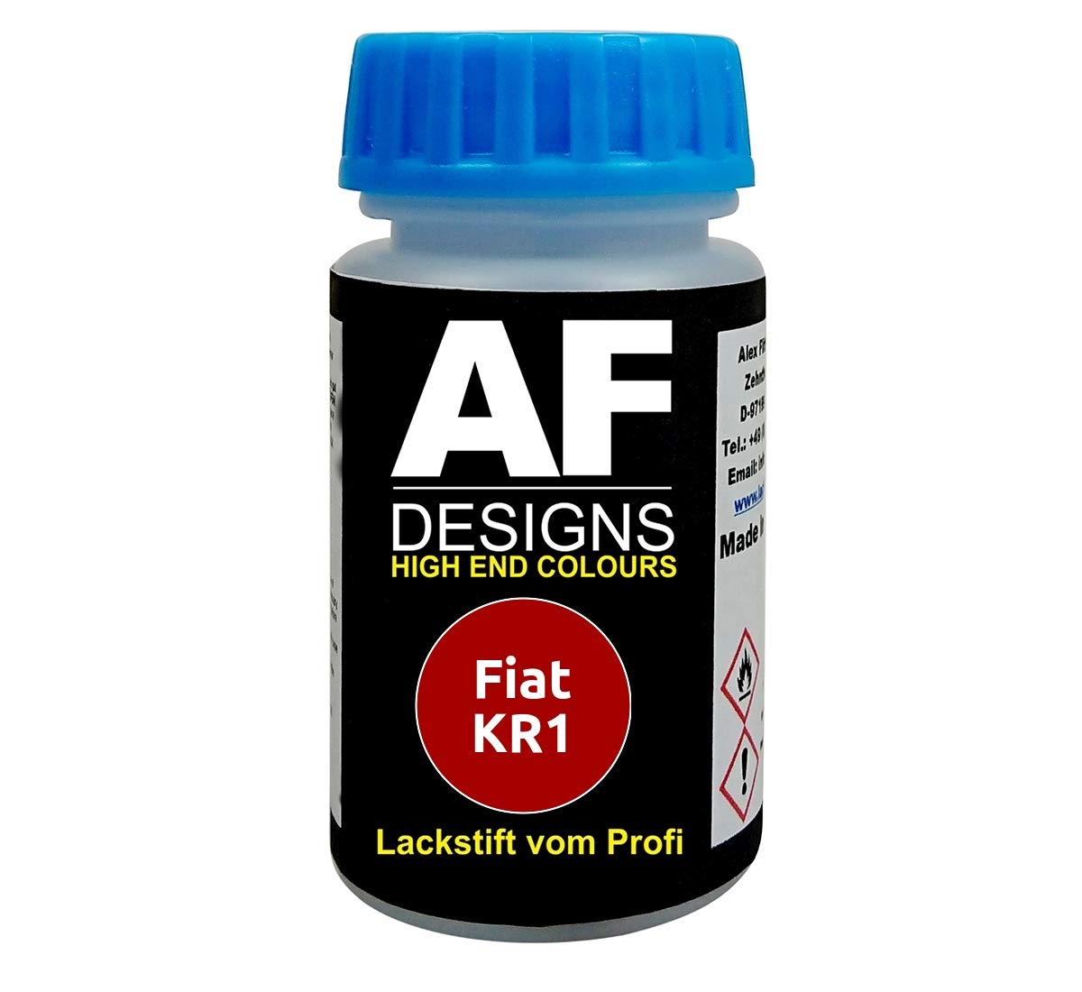 Alex Flittner Designs Lackstift für Fiat KR1 Rosso schnelltrocknend Tupflack Autolack von Alex Flittner Designs