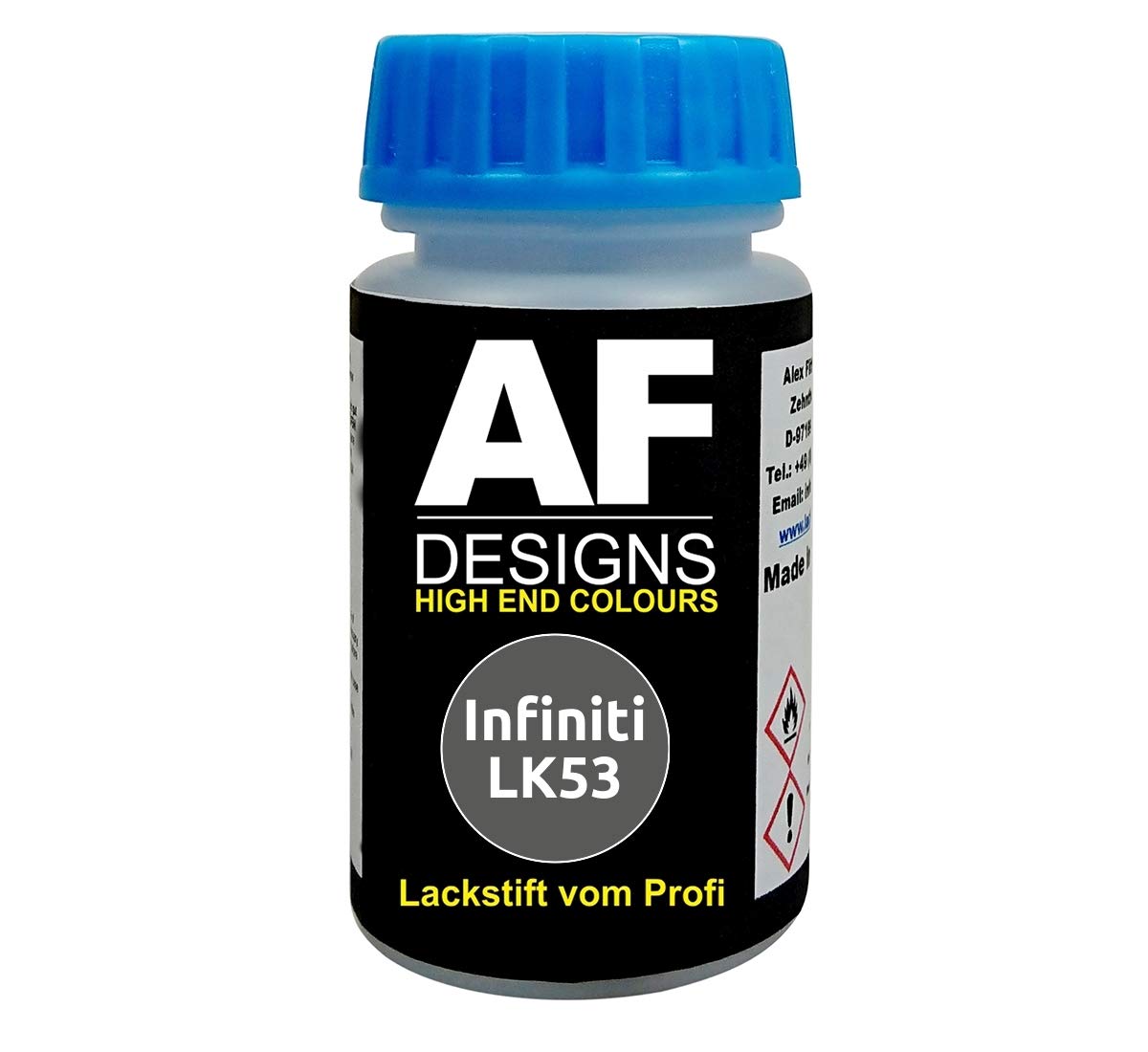 Lackstift für Infiniti LK53 Gunmetal Grey Metallic schnelltrocknend Tupflack Autolack von Alex Flittner Designs