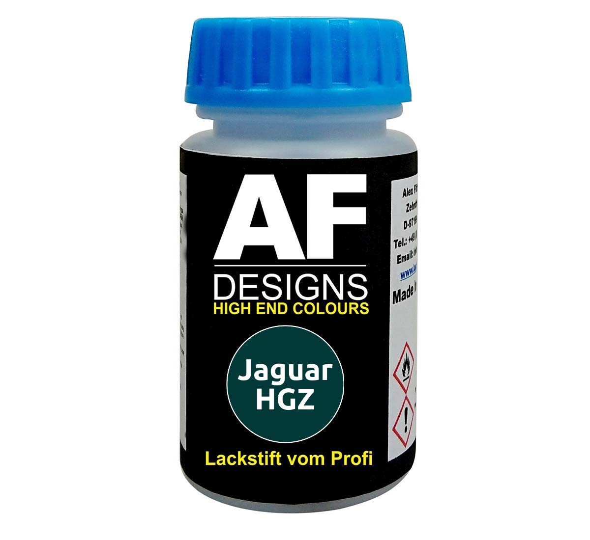 Lackstift für Jaguar HGZ Racing Green Metallic schnelltrocknend Tupflack Autolack von Alex Flittner Designs