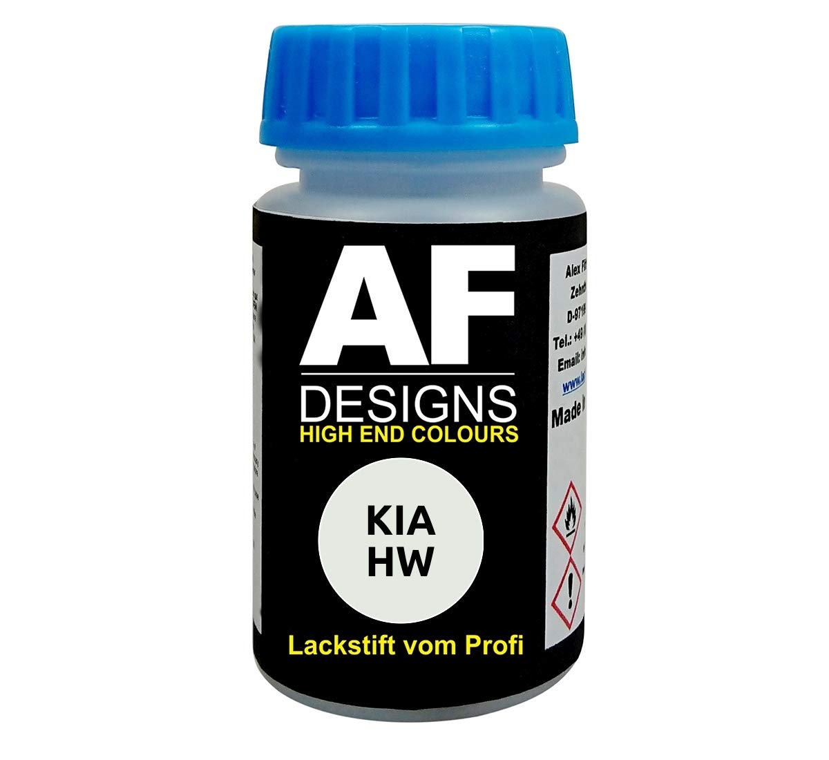 Lackstift für KIA HW Deluxe White Perl schnelltrocknend Tupflack Autolack von Alex Flittner Designs