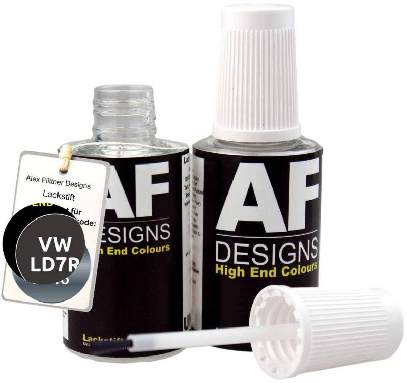 Alex Flittner Designs Lackstift für VW/Volkswagen Pepper Grey Metallic LD7R 2x20ml von Alex Flittner Designs