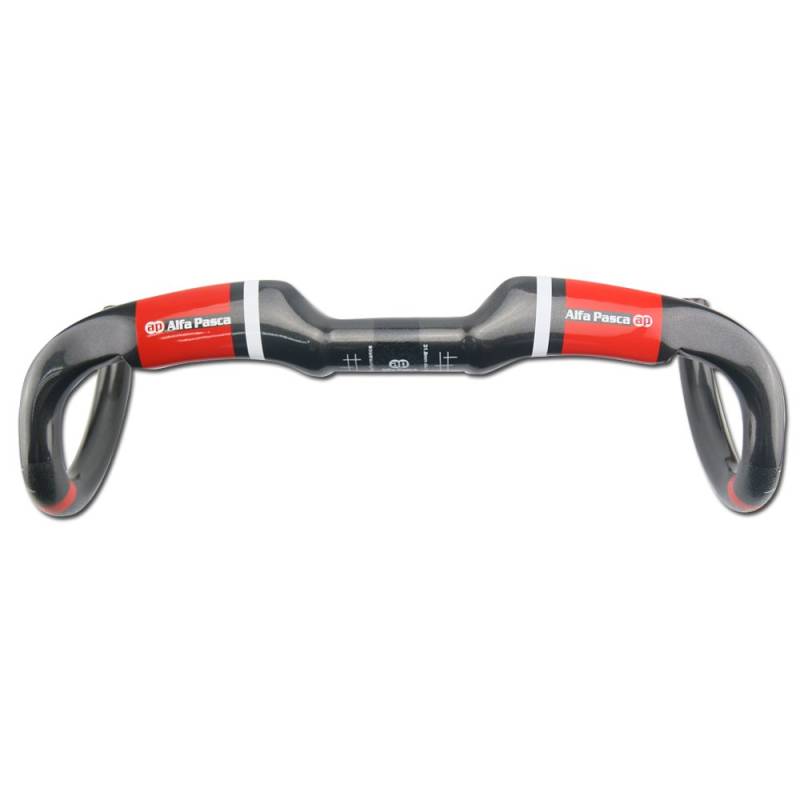 Alfa Pasca Lenker Rennrad Carbon Drop Bar 31.8 Carbon Lenker Für Fahrrad UD Glänzend Rot 440mm von Alfa Pasca