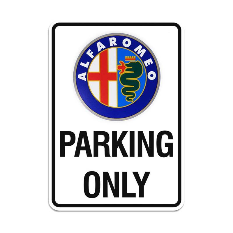 Alfa Romeo 21402 Parking Only Logo 80er Jahre 28 x 40 cm von Alfa Romeo