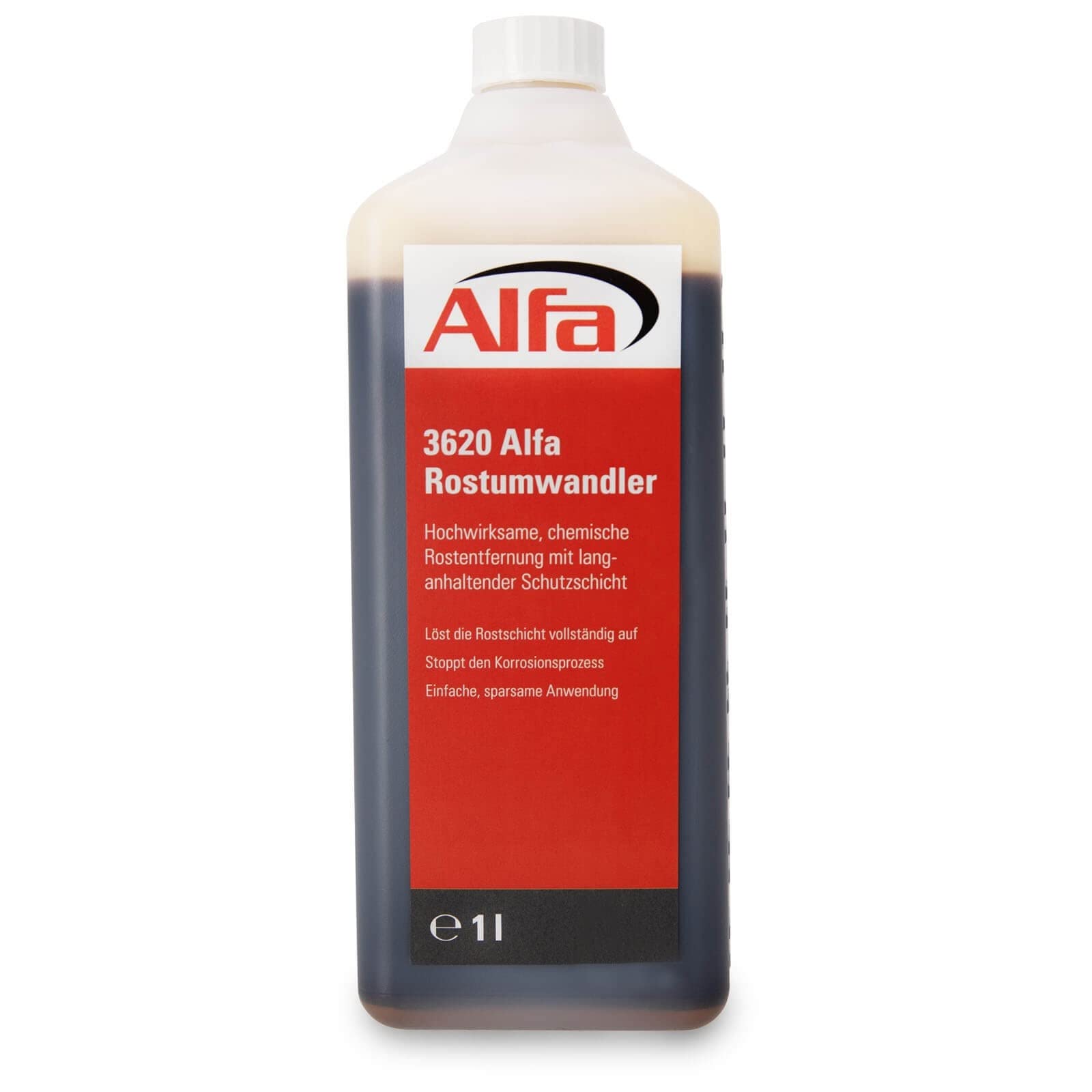 Alfa Rostumwandler 1 Liter - neutralisiert Rost z.B. bei Auto KFZ Wintergarten Fahrzeuge Metalle - Entroster inkl. Schutzschicht - Made in Germany von Alfa