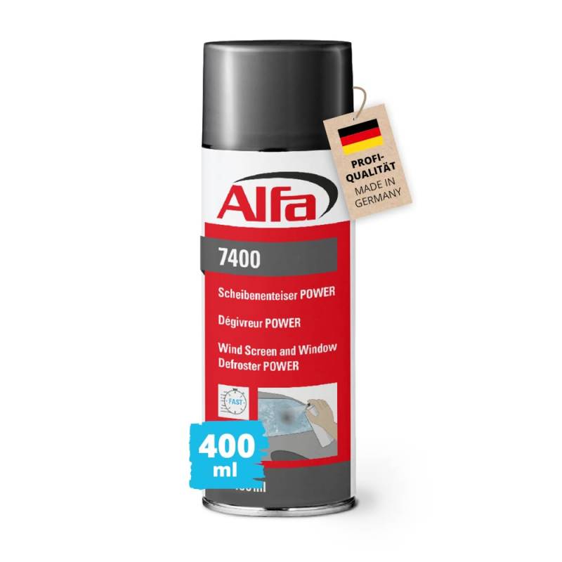 Alfa Scheibenenteiser 400 ml Profi-Qualität Power Spraydose schnelle Enteisung bis -20°C Winter Entfroster Scheiben Enteiser Türschloss Türdichtung EIS Frost von Alfa