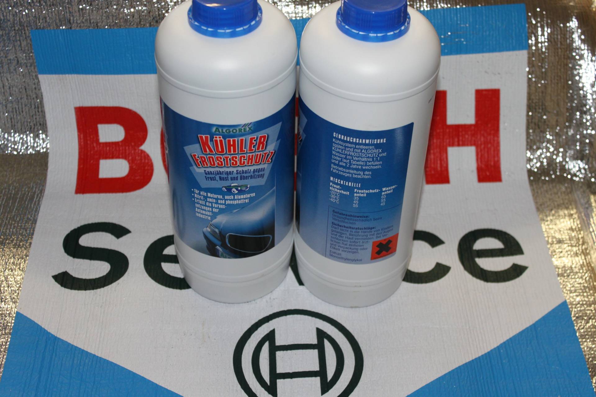 Kühlerfrostschutz Algorex - BLAU-2 Stk Inhalt pro Flasche-1500 ml von Algorex