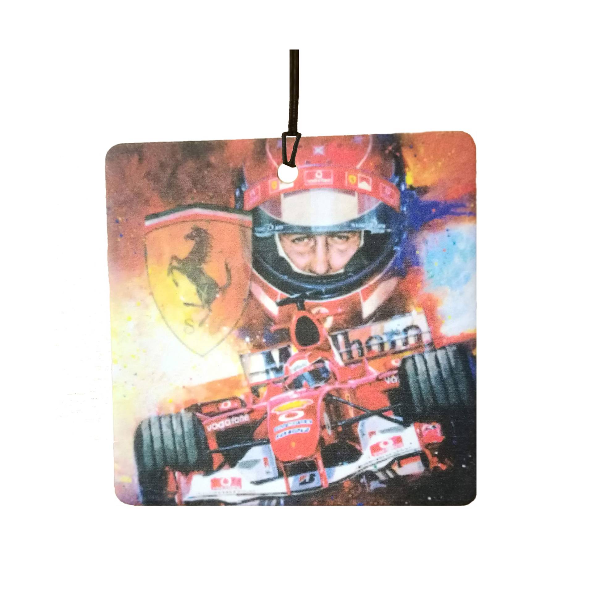 Ali Air Freshener Michael Schumacher Auto Lufterfrischer - Rot - Hängendes Papier - Vanille Duft - Auto, Haus, Büro von Ali Air Freshener