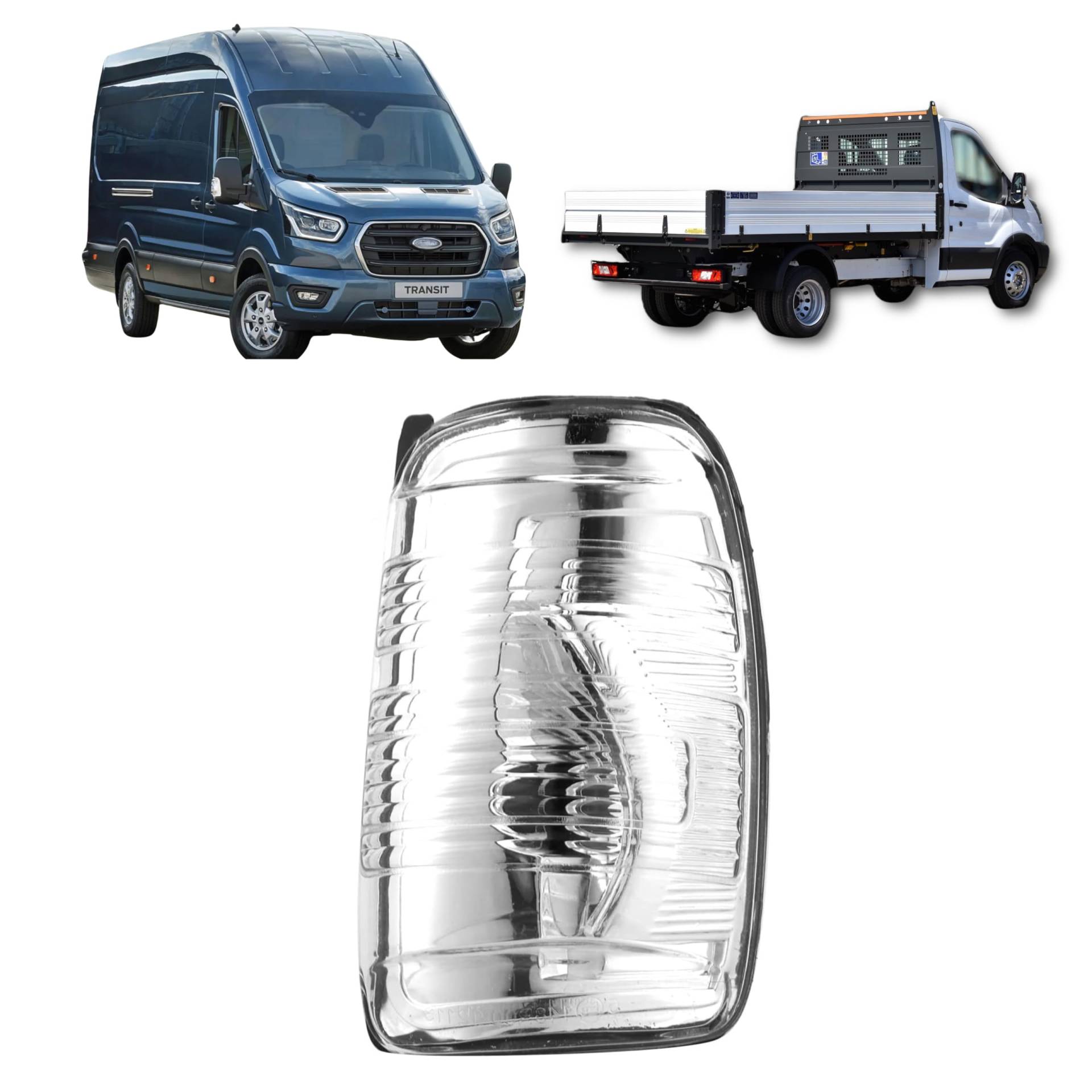 Aligoparts KLARER Blinker für Außenspiegel Rechts (Beifahrerseite) Ford Transit MK8 (2014-2019) | OEM 1847389, BK3113B382AB von Aligoparts