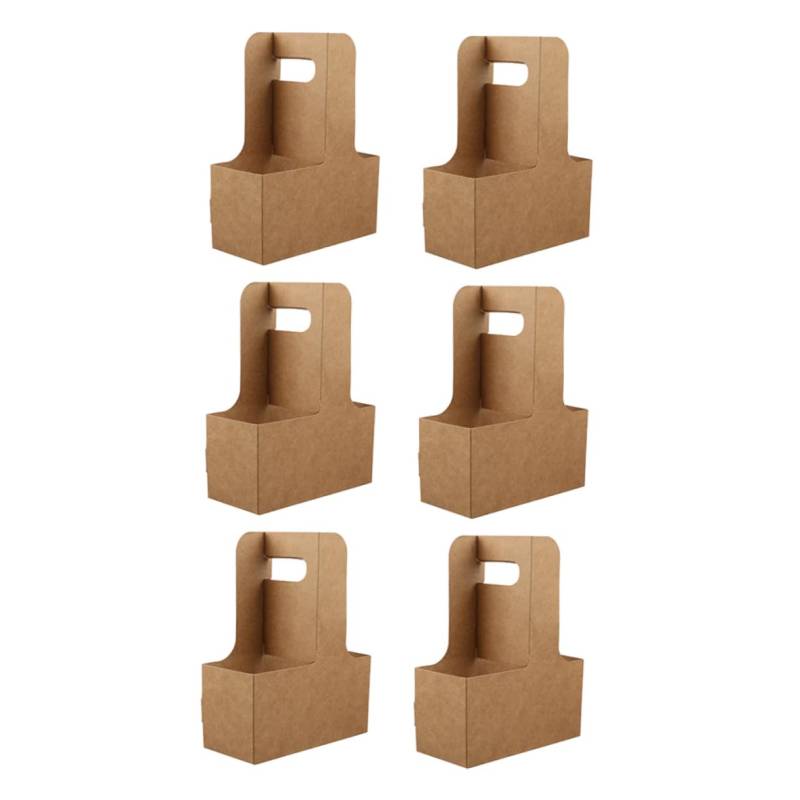 Alipis 6st Hand Becher Halter Kaffeeverpackungshalter Zubehör Zum Mitnehmen Behälter Für Kaffeetassen Praktisches Gestell Gestelle Für Milchteetassen Light Brown Kraftpapier von Alipis