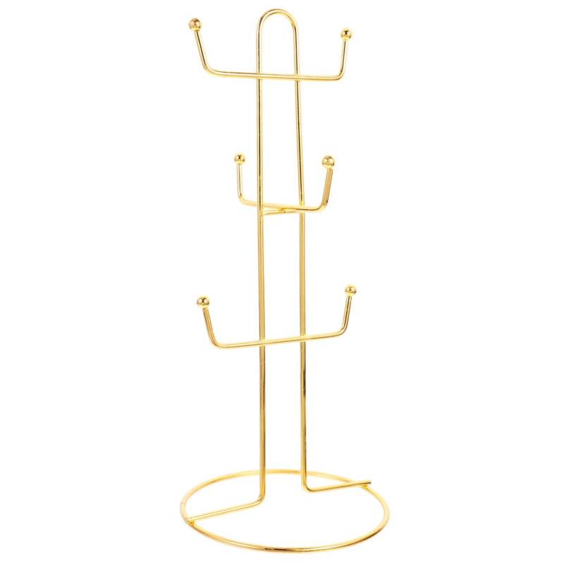 Alipis Kaffeetassenhalter Stand Deckel Tassenregal Teetassenhalter Baum Inhaber kaffeetassen Halter cupholder Teetassenbaum-Organizer-Ständer Organisator der Kaffeestation Eisen Golden von Alipis