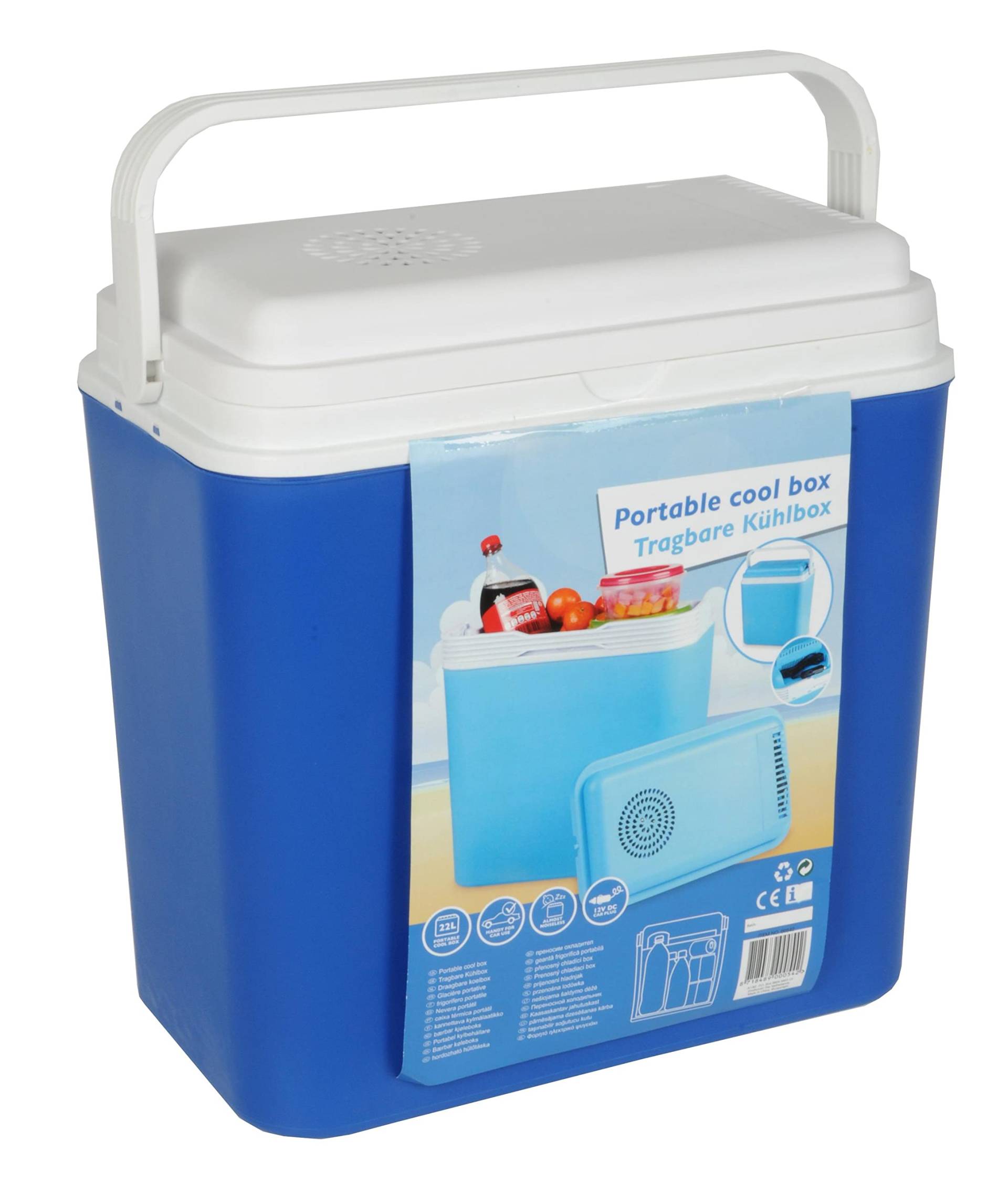 All Ride tragbare thermo-elektrische Kühlbox, 22 Liter, 12 V, 30x23x40 cm, Weiß von All Ride