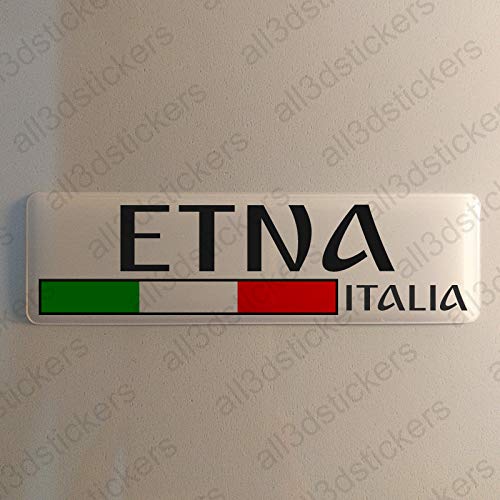 Ätna Italien Aufkleber Ätna 120x30mm Autoaufkleber Flagge 3D Fahne Italia von All3DStickers