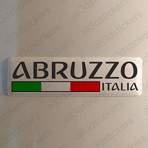 Abruzzen Italien Aufkleber Abruzzen 120x30mm Autoaufkleber Flagge 3D Fahne Italia von All3DStickers