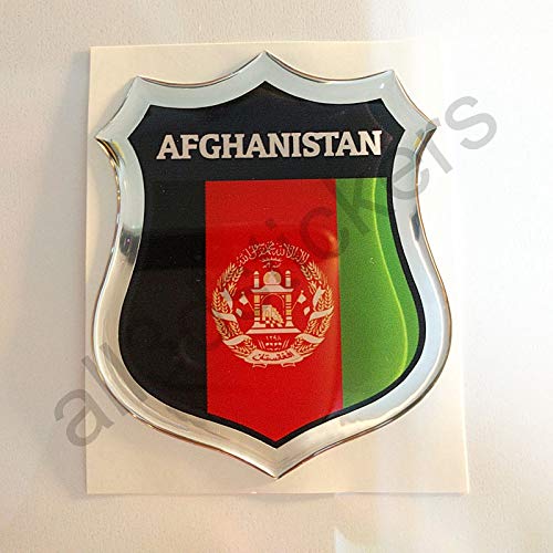 Aufkleber Afghanistan Relief 3D-Wappen Flagge Afghanistan Harz Vinyl von All3DStickers