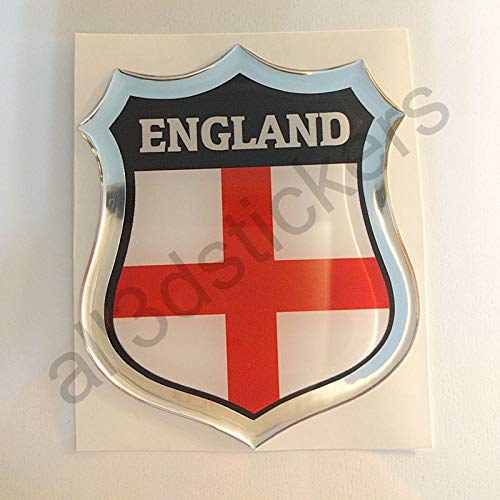 All3DStickers Aufkleber England Kfz-Aufkleber England Emblem Gedomt Flagge 3D Fahne von All3DStickers