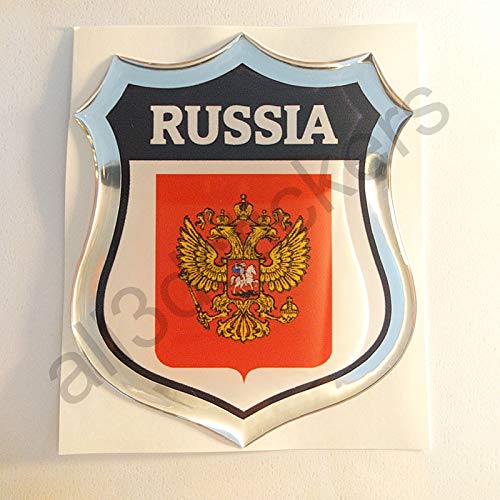 All3dstickers Aufkleber Wappen für Waffen Russland Relief 3D Emblem Russisch Harz Vinyl von All3DStickers