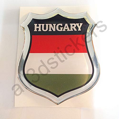 All3DStickers Aufkleber Ungarn aus Harz 3D Emblem Ungarn Wölbung Flagge von All3DStickers