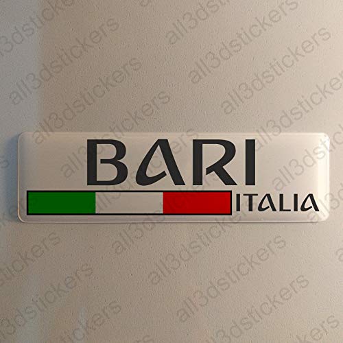 Bari Italien Aufkleber Bari 120x30mm Autoaufkleber Flagge 3D Fahne Italia von All3DStickers