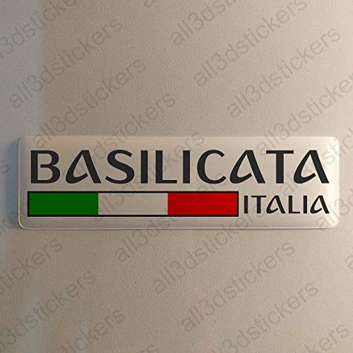 Basilikata Italien Aufkleber Basilikata 120x30mm Autoaufkleber Flagge 3D Fahne Italia von All3DStickers