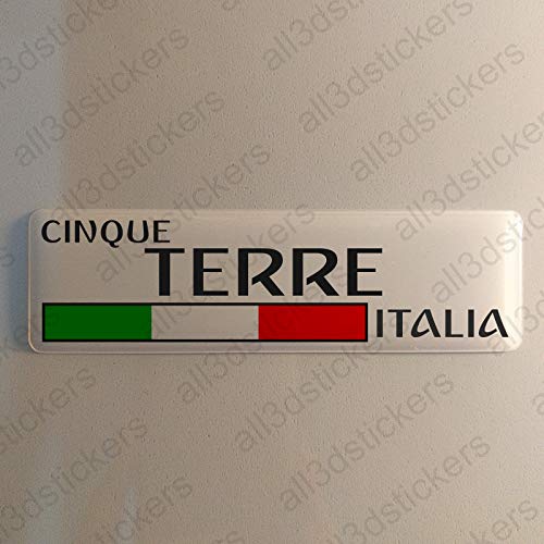 Cinque Terre Italien Aufkleber Cinque Terre 120x30mm Autoaufkleber Flagge 3D Fahne Italia von All3DStickers