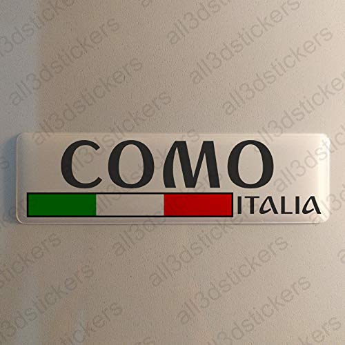 Como Italien Aufkleber Como 120x30mm Autoaufkleber Flagge 3D Fahne Italia von All3DStickers