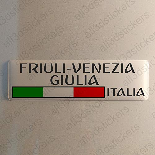 Friaul-Julisch Venetien Italien Aufkleber Friaul-Julisch Venetien 120x30mm Autoaufkleber Flagge 3D Fahne Italia von All3DStickers