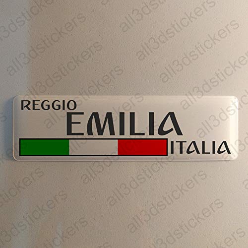 Reggio nell’Emilia Italien Aufkleber Reggio nell’Emilia 120x30mm Autoaufkleber Flagge 3D Fahne Italia von All3DStickers