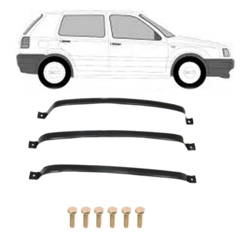 3x Tankband Kraftstofftankbänder für VW Golf 2 II 3 III Jetta Vento + Clips von All4you