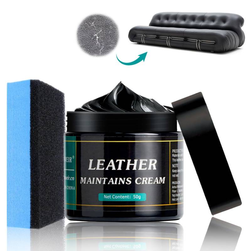 Allony Flüssigleder Schwarz Lederreparatur Creme,Lederöl-Lederpflegespray, Leder Reparatur Set für die Reparatur und Renovierung von Autoleder,Sofas Lederreparatur Creme-50g (B) von Allony