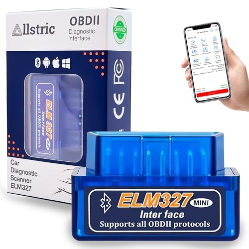 Allstric® OBD2 Diagnosegerät für Auto, mehrere Marken, ELM 327, Diagnose- und Analysewerkzeug, OBD2 Bluetooth OBD Original für Scanner, Fehlerdiagnosegerät. von Allstric