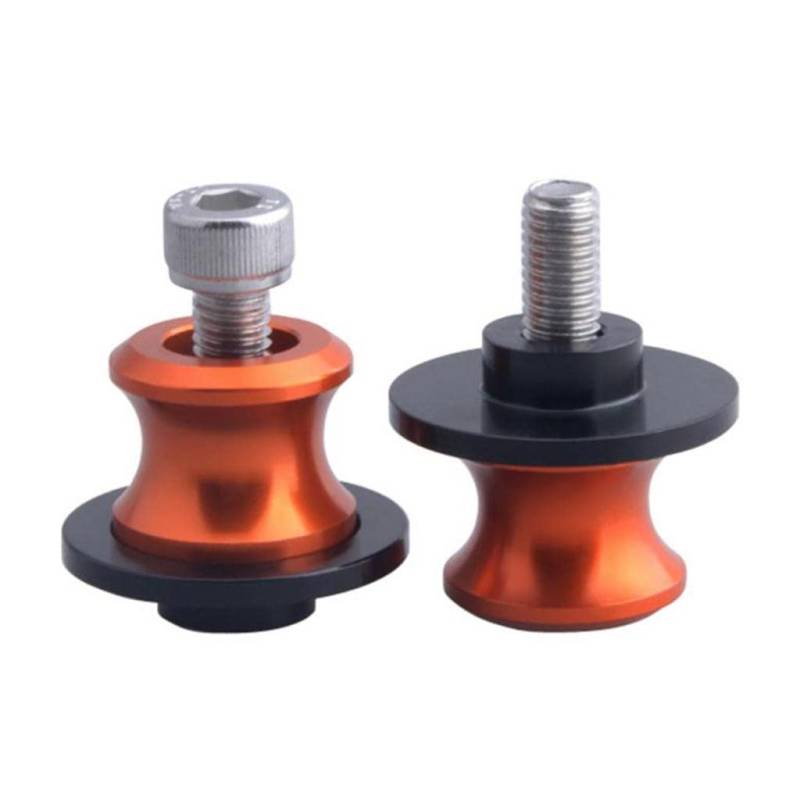 Almencla 2 TLG. M8 Racingadapter Montageständer Sschrauben, Aluminium Ständeraufnahme Schrauben für Kawasaki ZX6R 2009-2014 - Orange von Almencla