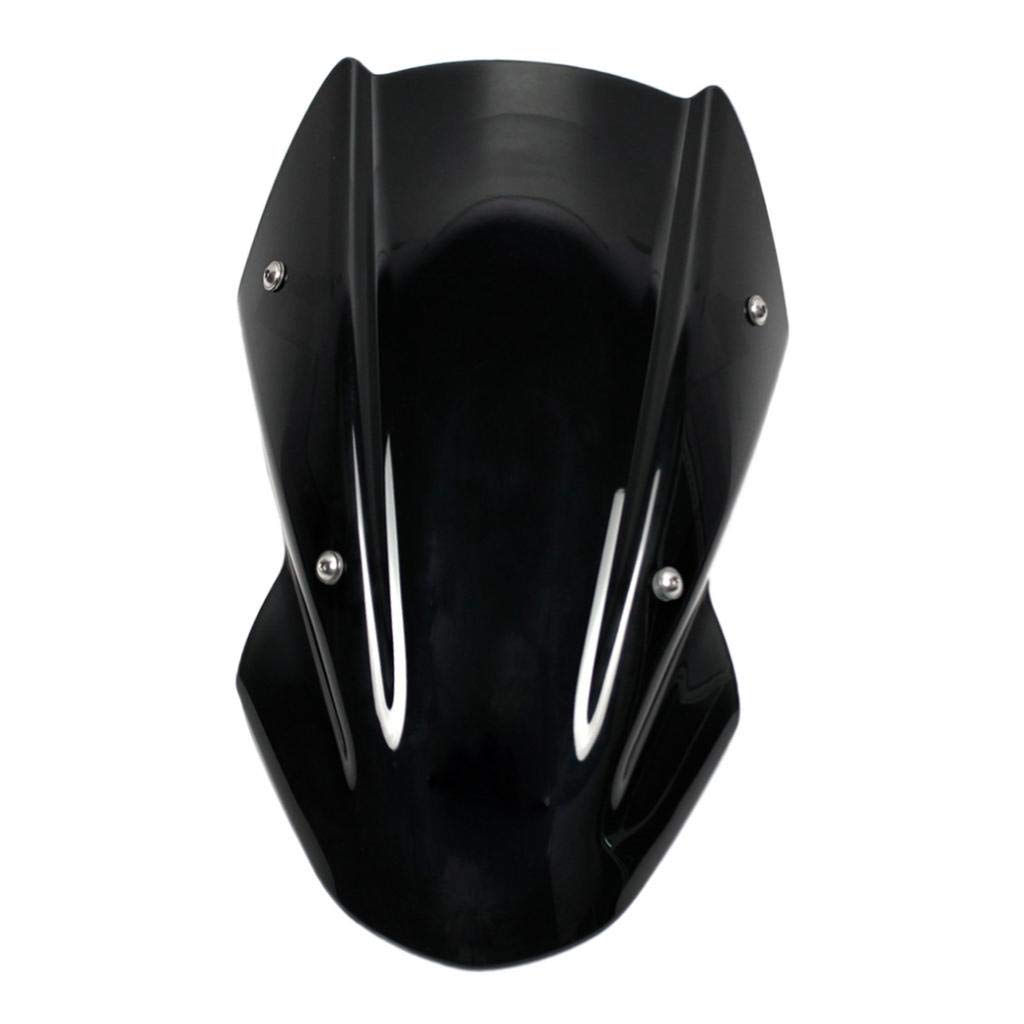 Almencla Motorrad Windschutzscheibe Windabweiser Windschild Verkleidung für Kawasaki Z650 2017-2019 - Schwarz von Almencla