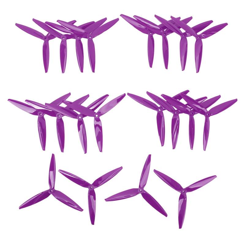 10 Paar 7040 Blattpropeller Polycarbonat Ersatzblatt-Drohnenpropeller mit Effizienz für FPV-Renndrohnen (PURPLE) von Alomejor