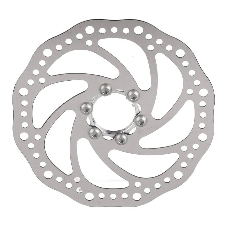 160 mm Fahrrad Scheibenbremse Scheibe mit 6 Schrauben Disc Brake Rotor Edelstahl Fahrrad Brake Disc für Rennrad, Mountainbike, MTB, BMX von Alomejor