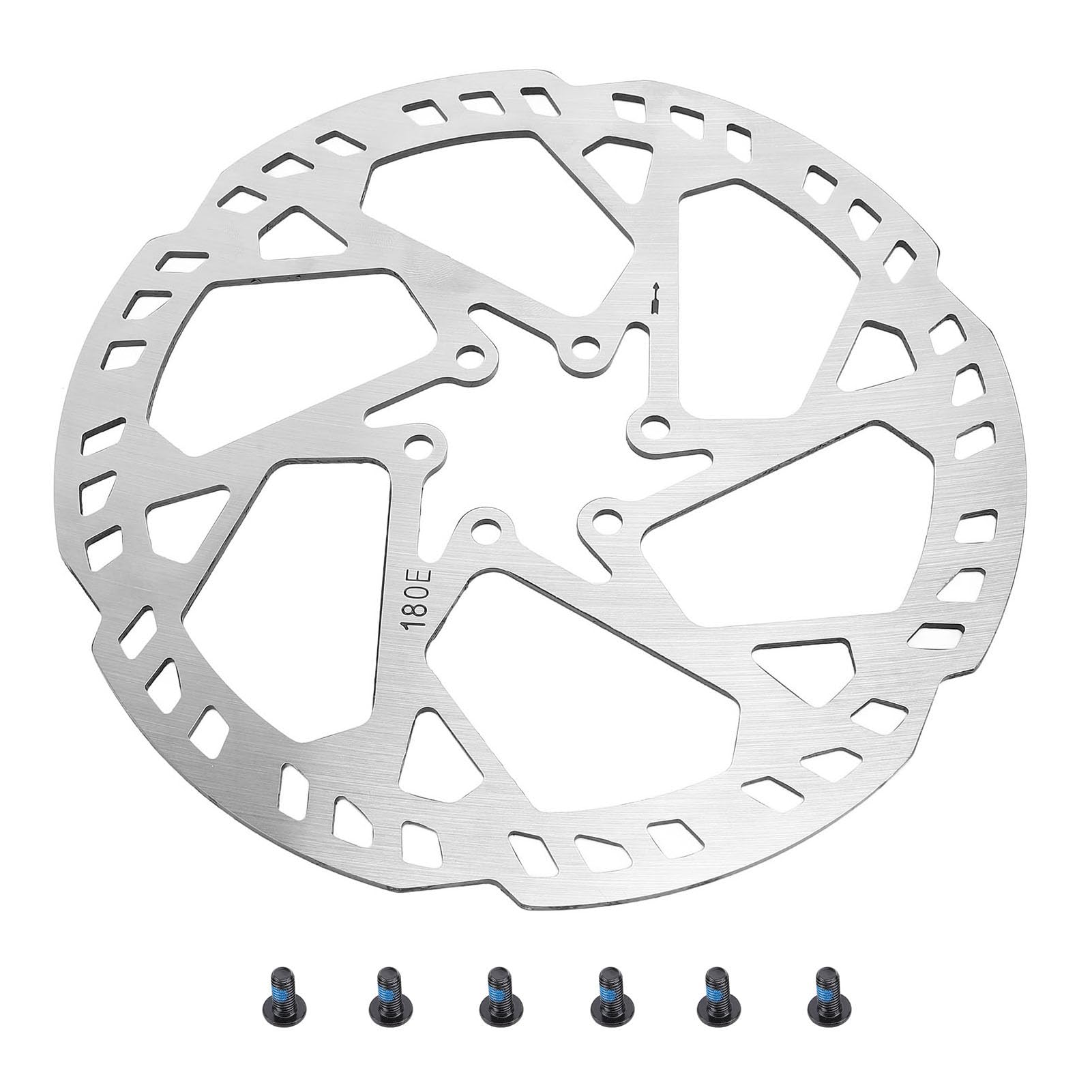 180 Mm Edelstahl-Fahrrad-Scheibenbremsscheibe mit 6-Loch-Scheibenbremsscheiben-Design für das Radfahren von Alomejor