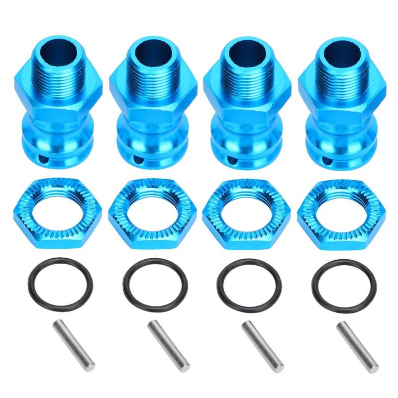 Alomejor 4 Stück RC Radnabenverlängerung 17mm Sechskant 23mm Radverlängerungsadapter Sechskant Treiber Schraubendreher für 1/8 RC Car Modell RC Truck(Blau) von Alomejor