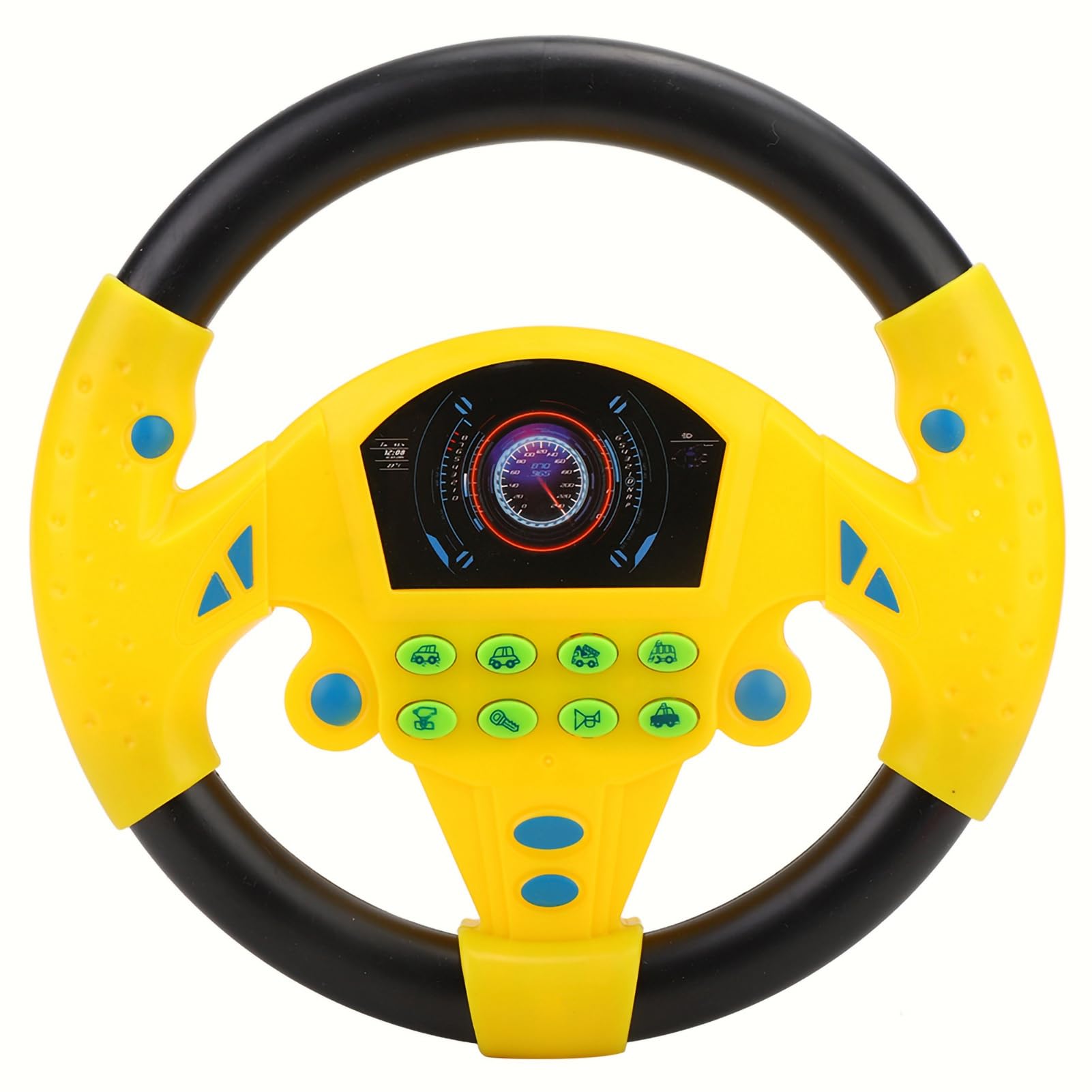 Interaktives Baby-Copilot-Lenkradgeräusch, Autogeräusch Zum Hören des Lenkrad-Spielspielzeugs für Fantasievolles Rollenspiel (YELLOW) von Alomejor