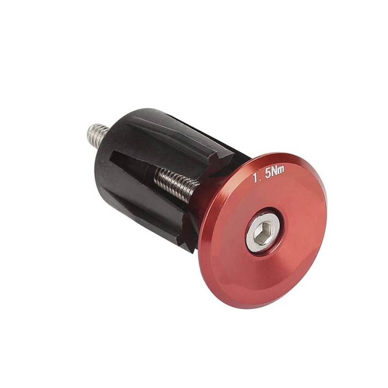 Lenker Endkappen Fahrrad Lenker Endstopfen Kappen Aluminiumlegierung Lenker Stecker für Mountainbike Rennrad Lenker(Rot) von Alomejor