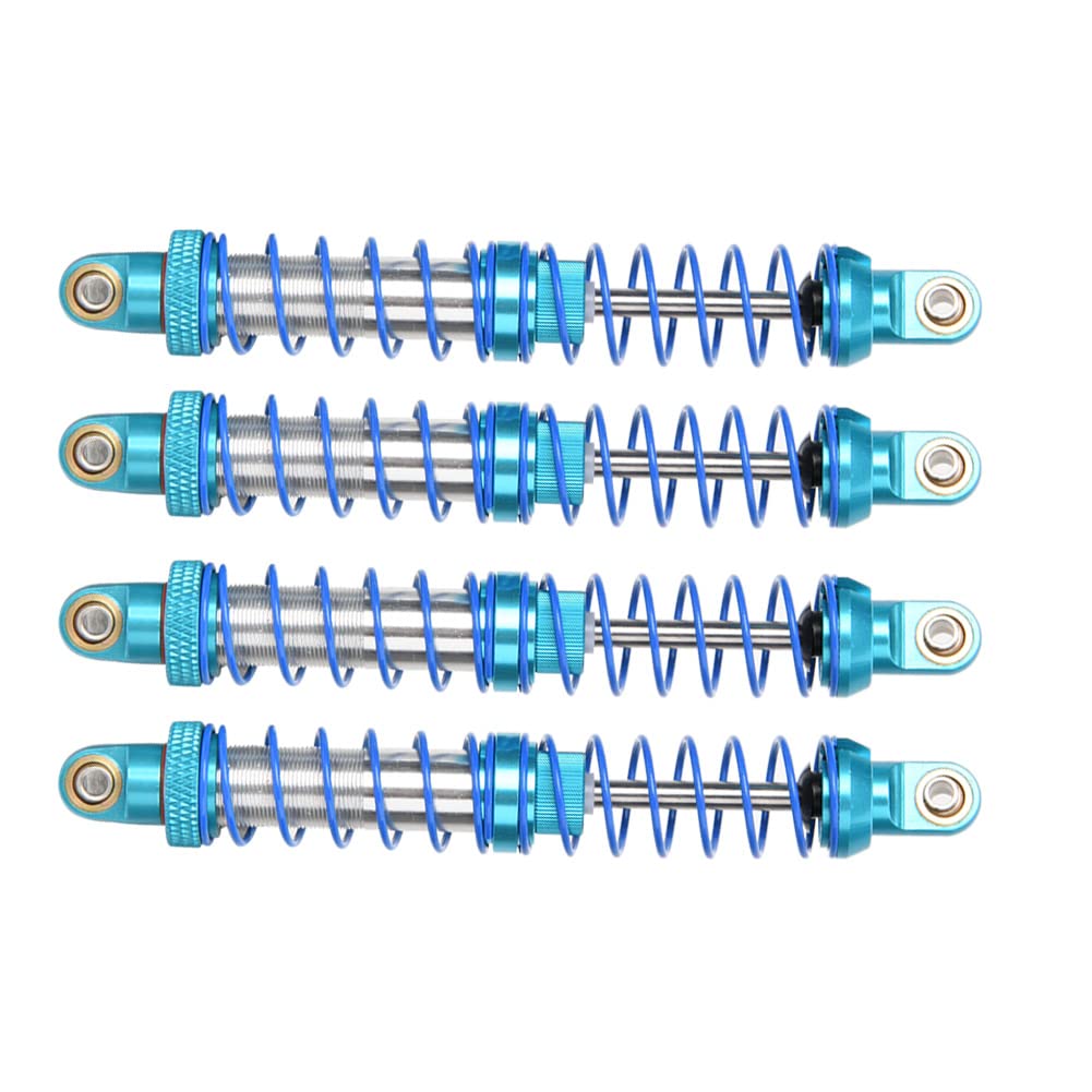 RC-Stoßdämpfer, 4-teilige Ferngesteuerte Auto-Stoßdämpfer aus Metall mit Federn mit Sanfter Dämpfungswirkung für 1/10 RC-Crawler (100 mm) von Alomejor