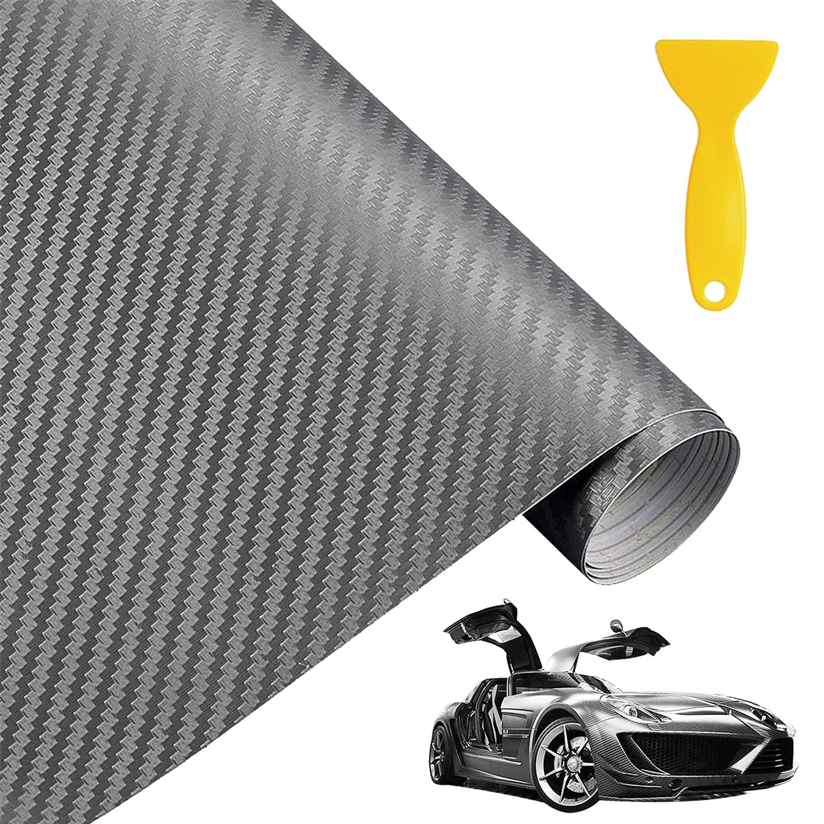 Carbon Folie Auto, Car Wrapping Folie 7D, Auto Innenraum Folie Carbon, Carbonfolie Auto Außen, Karbon Folie für Auto, Carbon Fiber Wrap DIY, Schwarz Folierung für Auto, Wasserfest Autofolie Carbon von Aloskart