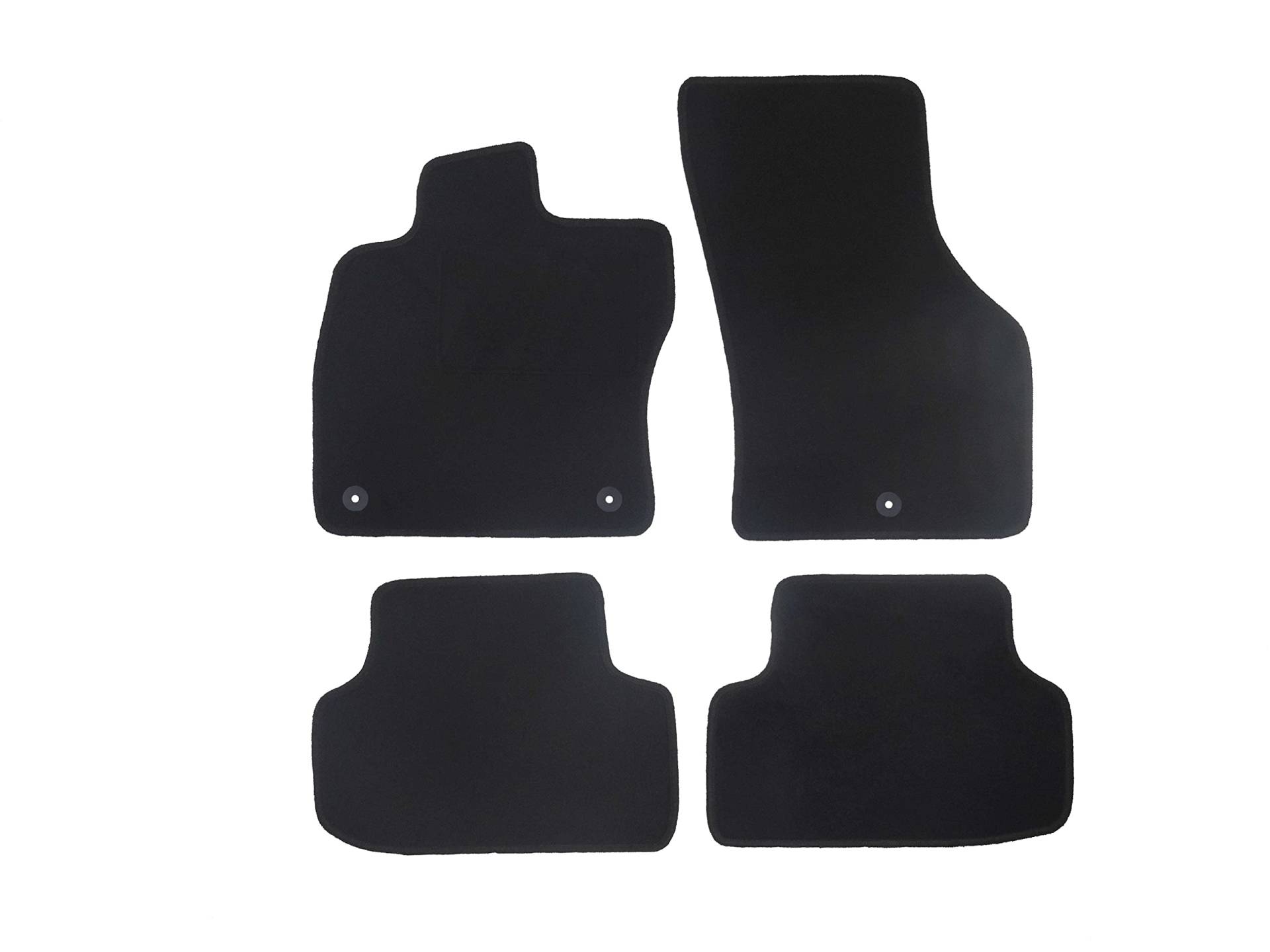 Alpha-Tex Fußmatten-Set für Ford Kuga III, Typ DFK (Baujahr 2019-2024), Hit schwarz | 4-TLG | Umrandung schwarz von Alpha-Tex Produktions- und Handels GmbH