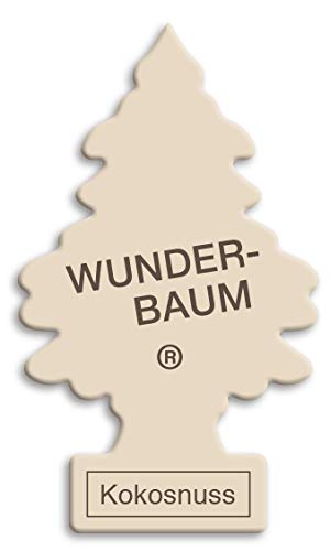 WUNDER-BAUM Auto-Lufterfrischer I Anhänger für langanhaltenden Duft im Auto oder zu Hause I Kokosnuss, 1 Stück von WUNDER-BAUM