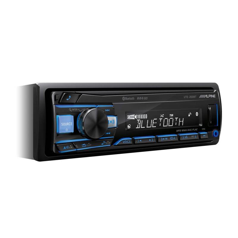 Alpine Electronics UTE-200BT Autoradio Bluetooth 1DIN, Schwarz (RGB Beleuchtung) von Alpine Pro